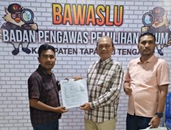 Ketua Tim Pemenangan KEDAN Laporkan Pengerusakan Baliho ke Bawaslu Tapteng