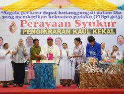 Wali Kota Sibolga Hadiri Perayaan Syukur Pengikraran Kaul Kekal Kongregasi SCMM